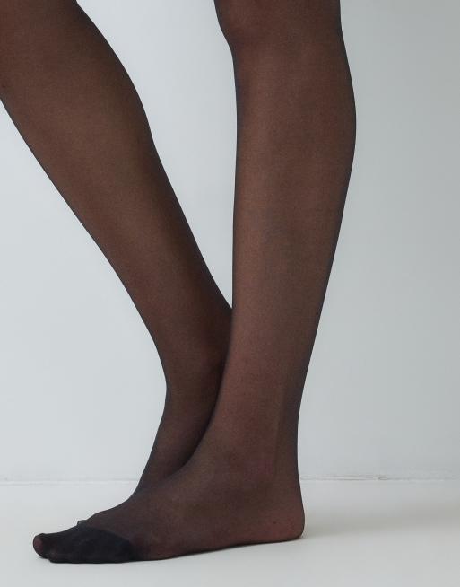 Gina Tricot lot de 2 collants 20 deniers noirs, 4 de 5