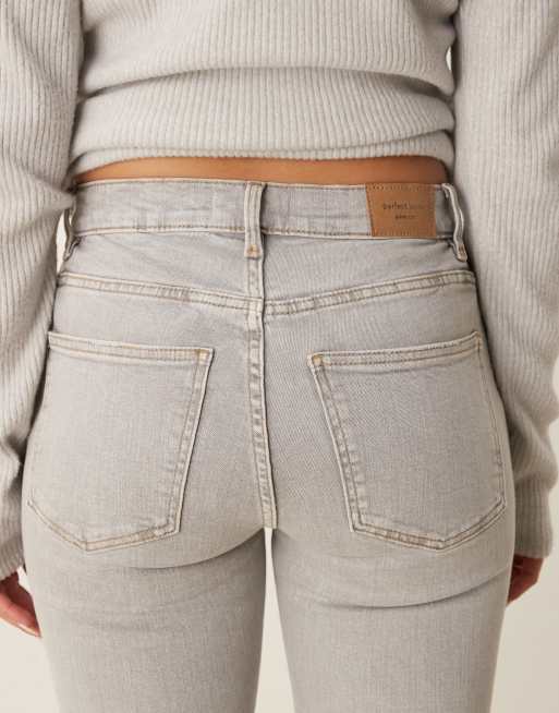 Gina Tricot low rise bootcut flare stretch jeans in washed gray, 5 of 5