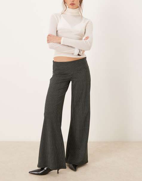 Gina Tricot low waist pants in pinstripe - view 1
