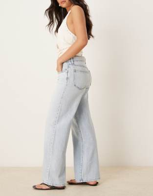 GINA TRICOT LOW WAIST WIDE LEG JEANS