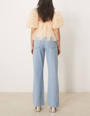 GINA TRICOT LOW WAIST WIDE LEG JEANS 