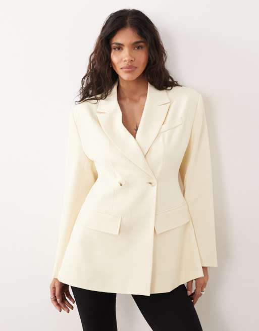 Gina Tricot - Lysegul formgivende blazer, 2 af 4