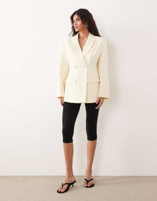 Gina Tricot - Lysegul formgivende blazer, 3 af 4
