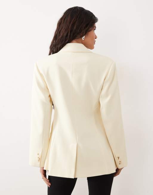 Gina Tricot - Lysegul formgivende blazer, 4 af 4