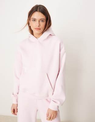 Gina Tricot - Lyserød oversized hættetrøje - Del af sæt - view 1