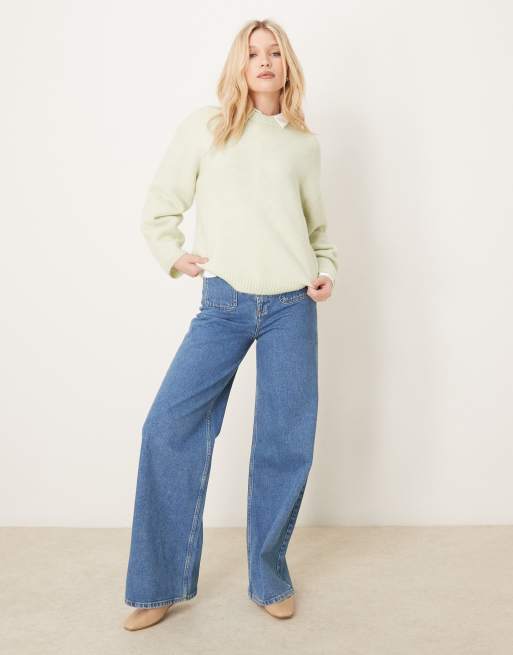 Gina Tricot - Maglione morbidissimo verde chiaro, 2 di 4