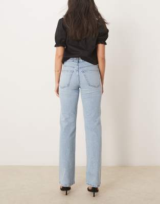 Gina Tricot Mid Rise Bootcut Flare Stretch Jeans In Blue