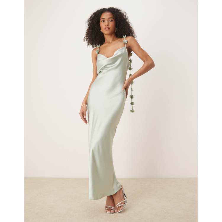 sage green ankle length dress AL1492 Sage / 4 main image 0