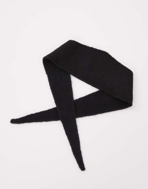 Gina Tricot - mini bufanda de punto para el cuello en negro, 2 de 3