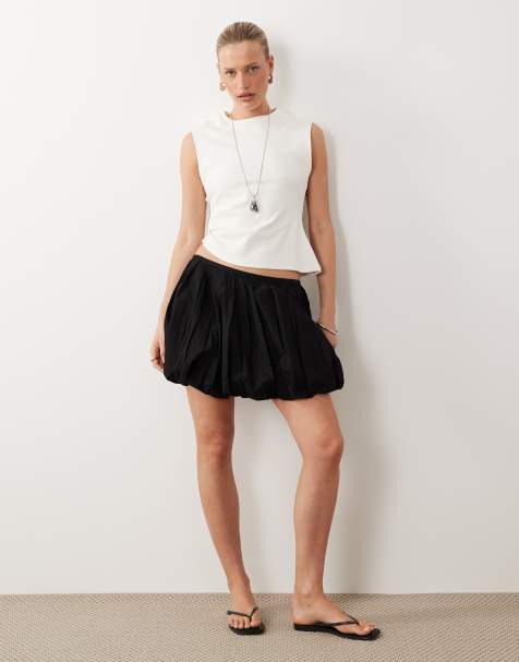 Gina Tricot - Minigonna a palloncino nera - view 1