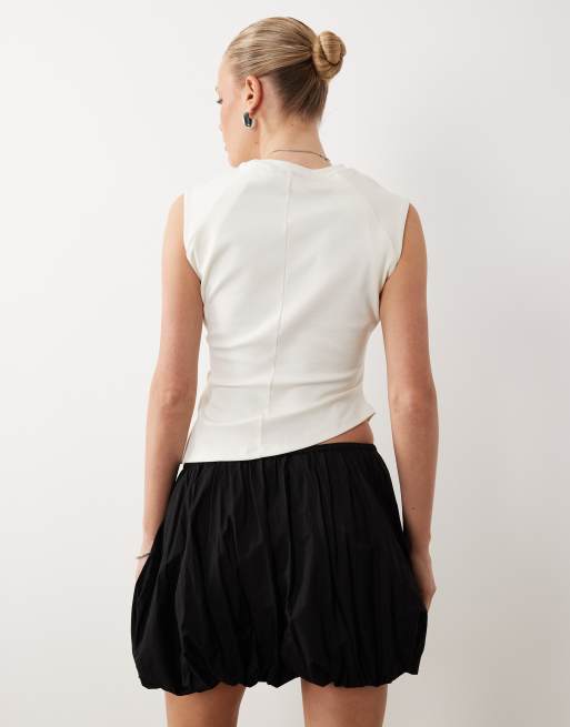 Gina Tricot - Minigonna a palloncino nera, 5 di 5