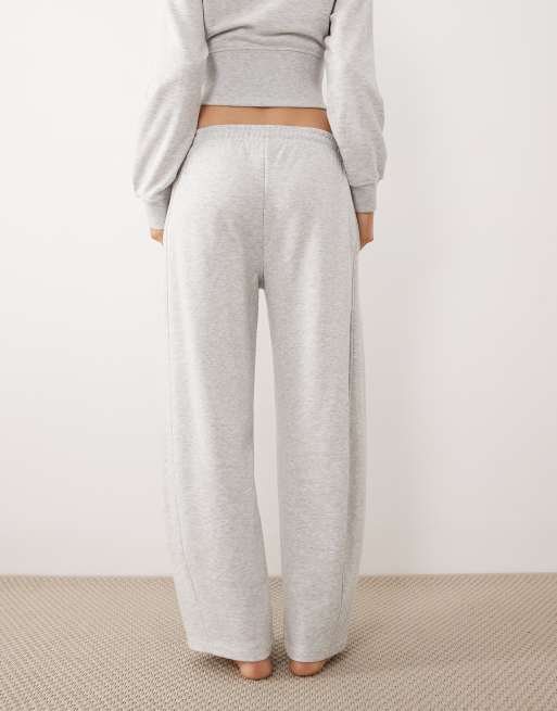 Gina Tricot – Mix and Match – Barrel-Jogginghose in meliertem Hellgrau, 3 von 5