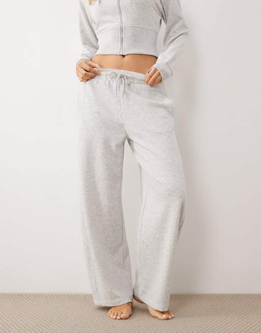Gina Tricot mix and match barrel sweatpants in light grey melange, 2 of 5