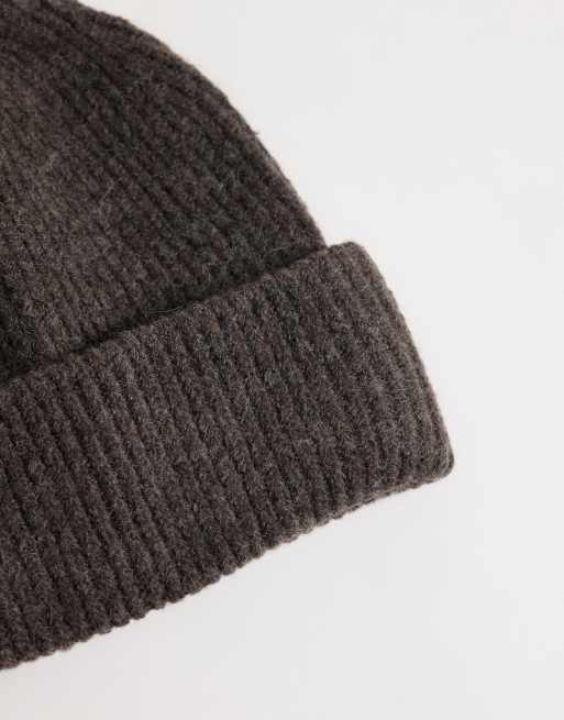 Gina Tricot Mix and Match berretto a coste marrone, 2 di 3