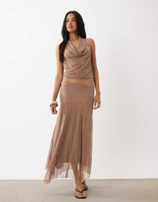 Gina Tricot - Mix and Match - Coordinato marrone decorato