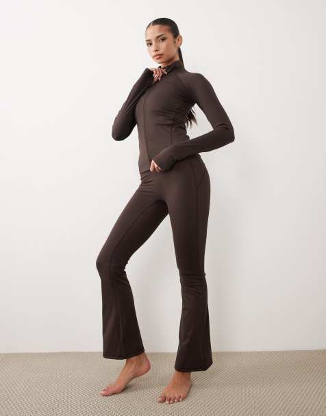 Gina Tricot - Mix and Match - Ensemble de yoga - Marron chocolat - view 1