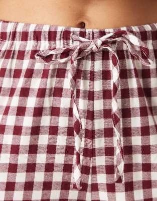 Gina Tricot Mix And Match Flannel Pajama Pants In Red