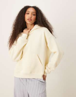 Gina Tricot - Mix and Match - Locker geschnittener Kapuzenpullover in Buttermilch-Sorbet-Gelb
