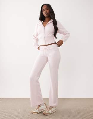 Gina Tricot mix and match slim fit hoodie & sweatpants in pink | ASOS