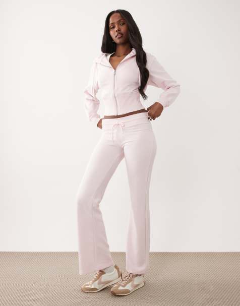 Gina Tricot mix and match slim fit hoodie & sweatpants in pink - view 1