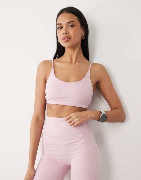 Gina Tricot mix and match yoga bralette top in dusty pink - view 1