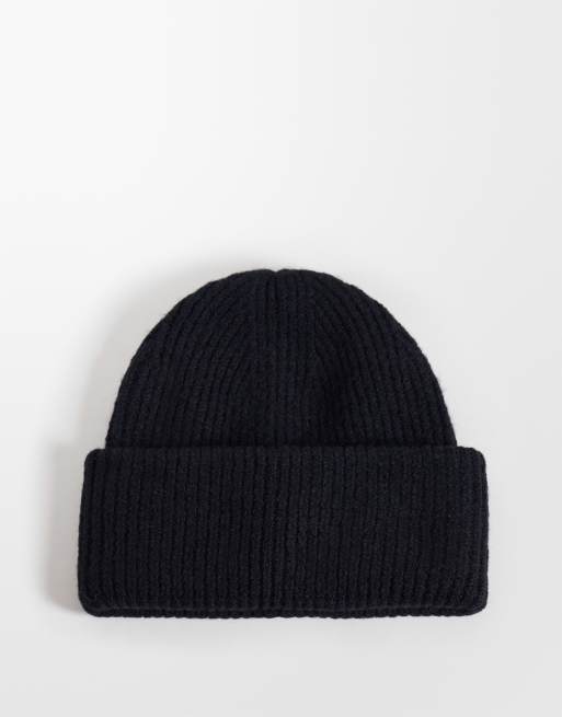 Gina Tricot mix en match geribbelde beanie in zwart, 2 van 3