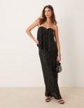[GINA TRICOT] Gina Tricot Mix & Match sequin maxi skirt in black XS BLACK