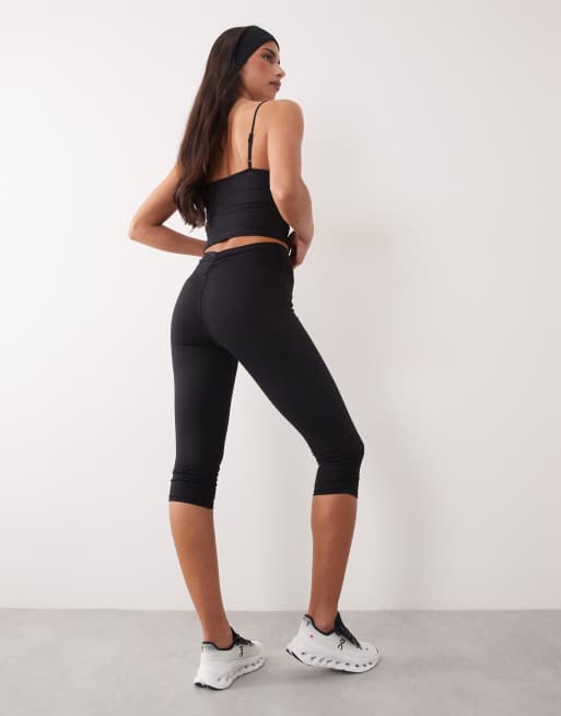 Gina Tricot - Mix og match - Sorte bløde yoga-capri-tights, 4 af 5
