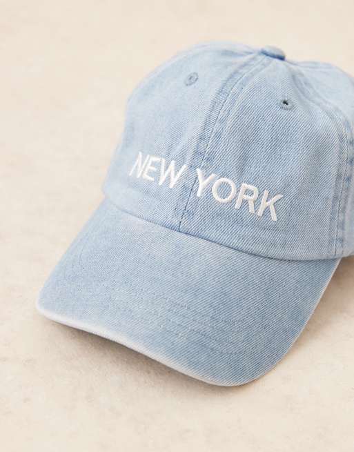 Gina Tricot new york denim cap in lightwash blue, 2 of 3