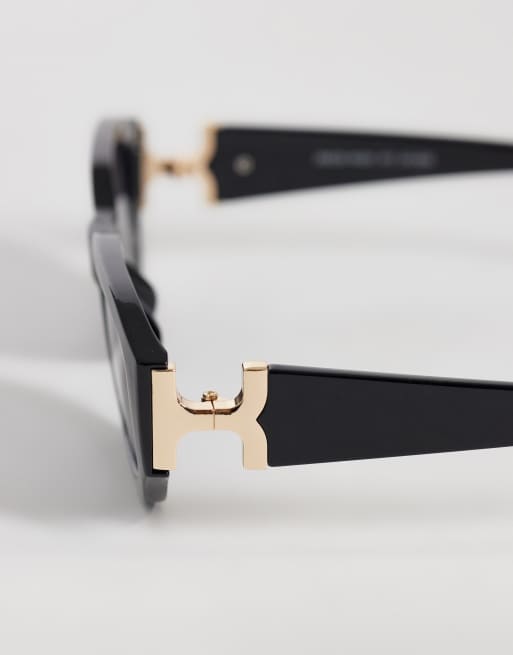 Gina Tricot - Occhiali da sole cat-eye spessi neri, 2 di 3