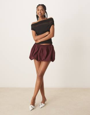 GINA TRICOT OFF THE SHOULDER MESH TOP 