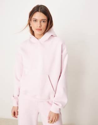 Gina Tricot - Oversize-Kapuzenpullover in Rosa, Kombiteil