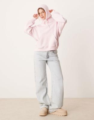 Gina Tricot - Oversize-Kapuzenpullover in Blassflieder-Rosa