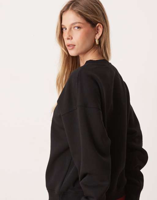 Gina Tricot oversized sweatshirt in black