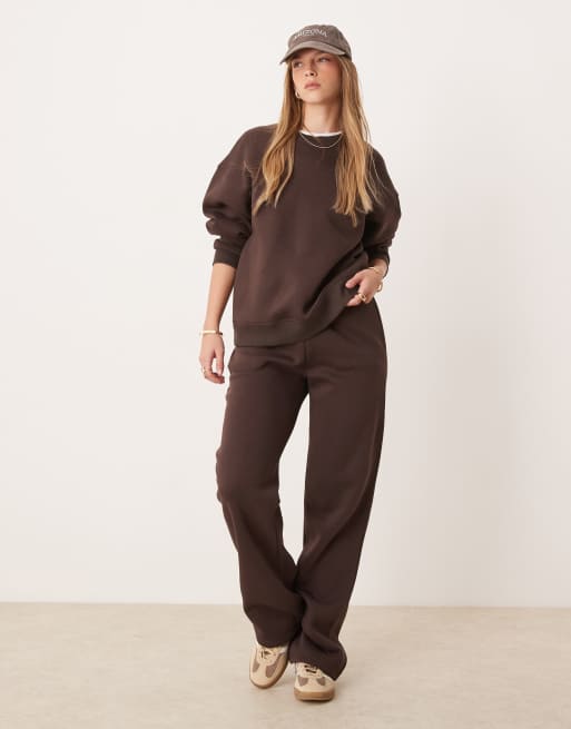 Gina Tricot oversized sweatshirt in dark brown