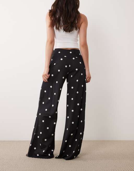 Gina Tricot - Pantalon ample en jersey à pois - Noir, 5 de 5