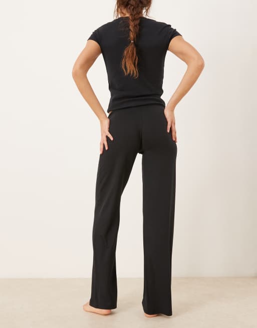 Gina Tricot - Pantalon confort doux à taille basse - Noir, 3 de 5