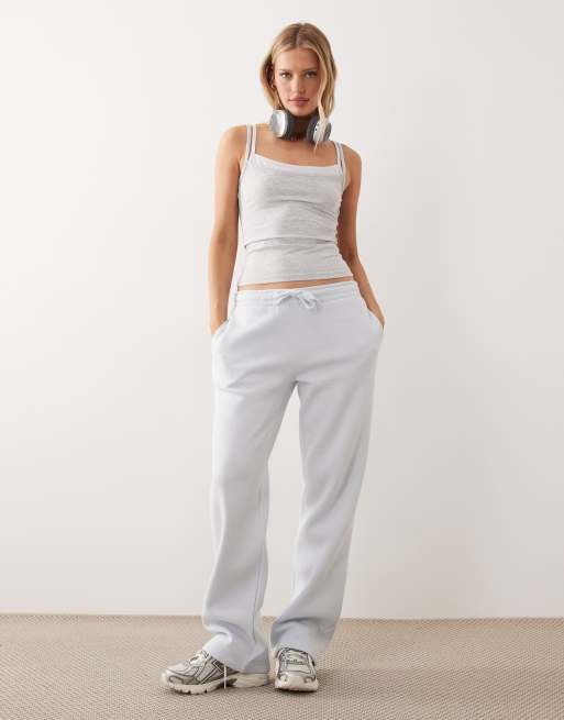 Gina Tricot - Pantalon de jogging d'ensemble coupe droite ample - Bleu clair, 3 de 5