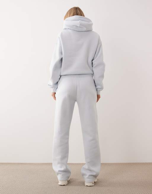 Gina Tricot - Pantalon de jogging d'ensemble coupe droite ample - Bleu clair, 5 de 5