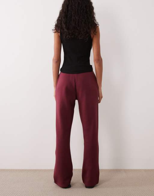 Gina Tricot - Pantalon de jogging d'ensemble coupe droite ample - Bordeaux, 2 de 5