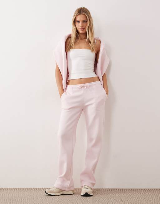 Gina Tricot - Pantalon de jogging d'ensemble coupe droite ample - Rose clair, 5 de 5