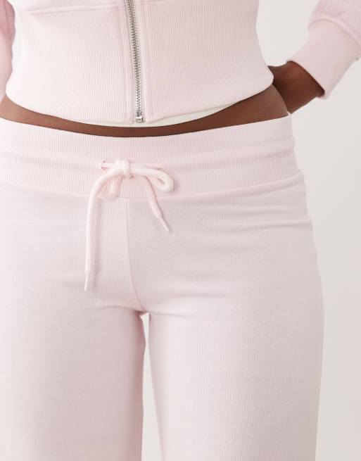 Gina Tricot - Pantalon de jogging slim taille basse à assortir - Rose, 4 de 5