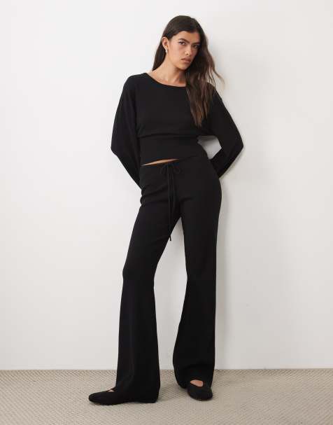 Gina Tricot pantalon de loungewear en maille à assortir noir - view 1