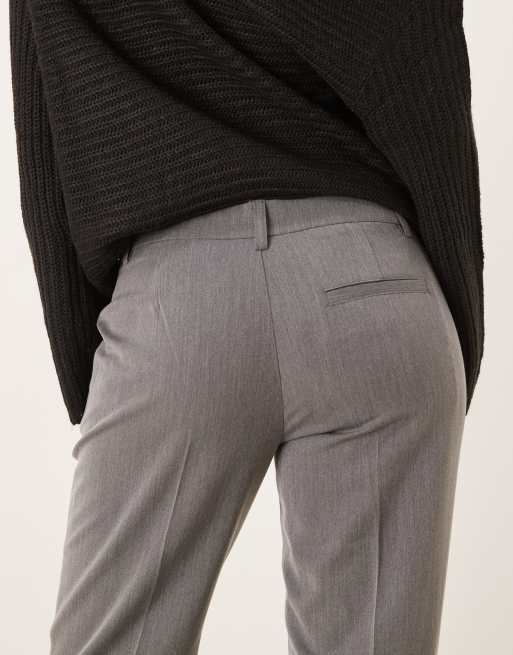 Gina Tricot - Pantalon habillé bootcut coupe décontractée - Gris chiné, 3 de 5