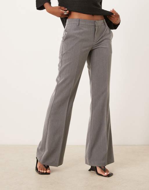 Gina Tricot - Pantalon habillé bootcut coupe décontractée - Gris chiné, 5 de 5