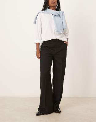 Gina Tricot - Pantalon large habillé - Noir