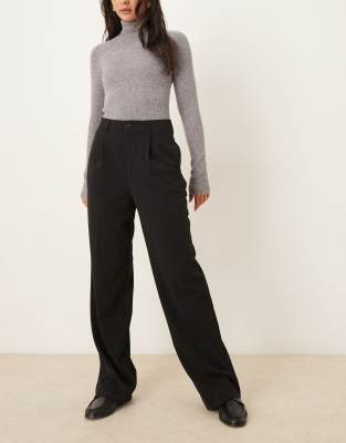 Gina Tricot - Pantalon large habillé - Noir