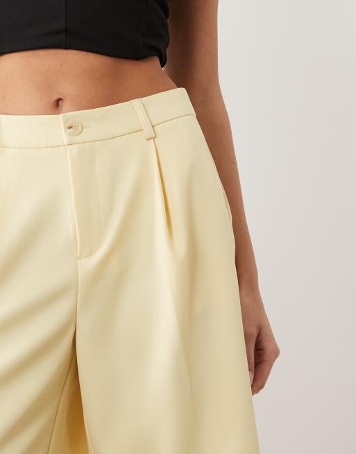 Gina Tricot - Pantaloncini bermuda sartoriali gialli, 4 di 5