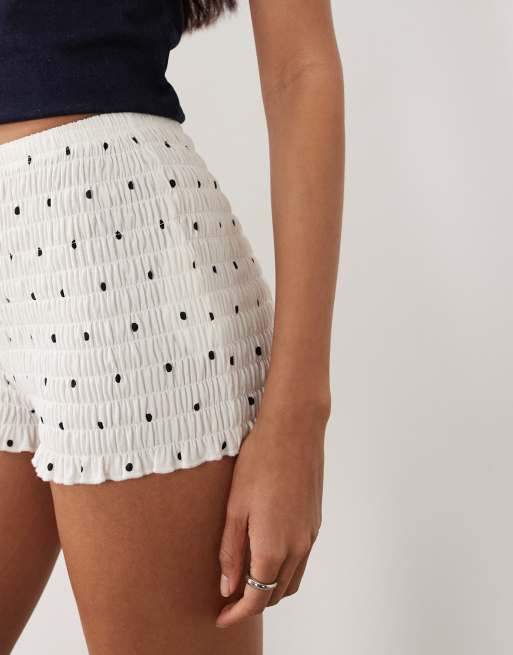 Gina Tricot - Pantaloncini micro a pois neri, 4 di 5