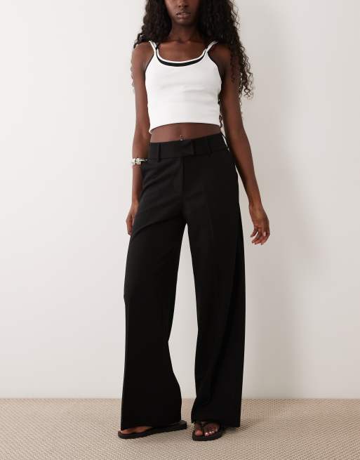 Gina Tricot - pantalones de punto de pernera ancha negros, 2 de 5